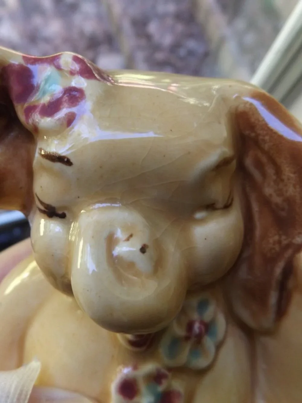 Mid-Century USA Ceramic Earth Tone Kitschy Baby Elephant Planter